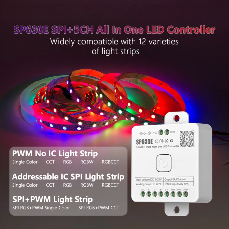 Smart BT SP630E All In 1 LED 5 – Ws2812B Strip 5V recenzja i cena