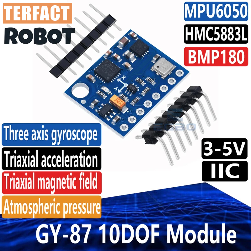 1~5 SZT. Moduł GY-87 10DOF MPU – Mpu6050 recenzja i cena